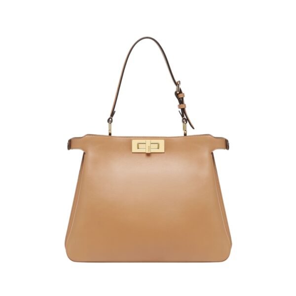 Ledertasche in Milchkaffee-Farbe 25.5 cm