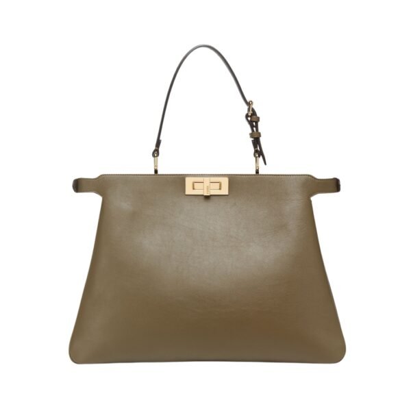 Grüne Ledertasche 28cm