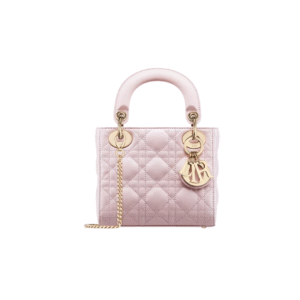 Blush roze lamsleer met Cannage-motief 20cm