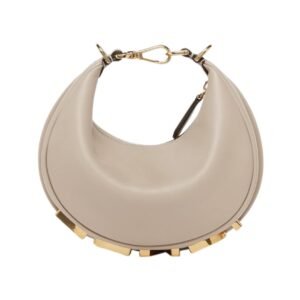 Mini Ledertasche in Taubengrau 13 cm