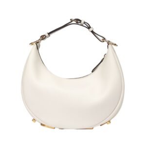 Weiße Ledertasche 24.5 cm