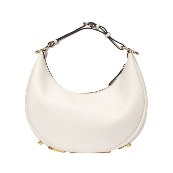 Weiße Ledertasche 24.5 cm