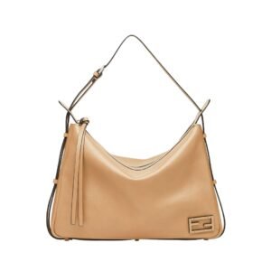 Beige Ledertasche 28cm
