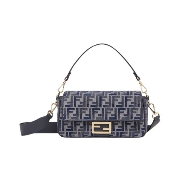 FF-Tasche aus dunkelblauer Chenille 15 cm