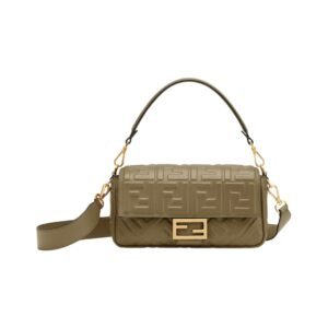 Ledertasche aus grünem Nappaleder 15 cm