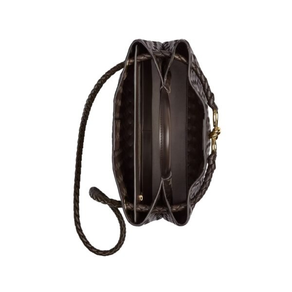Top-Griff-Tasche aus geschmeidigem Intrecciato-Leder in Fondant 25 cm - Image 2