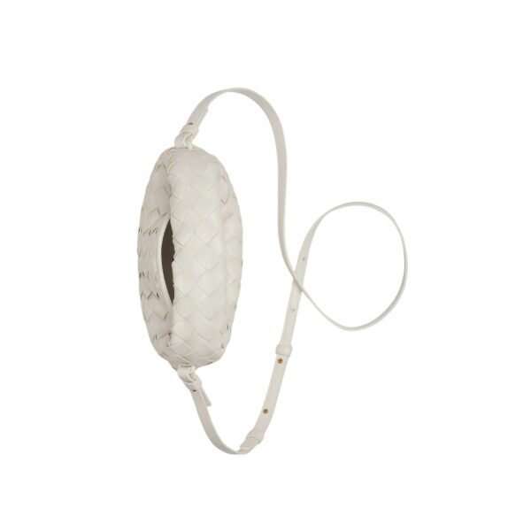 Crossbody-Tasche mit Intrecciato in Weiß 14.5 cm - Image 2