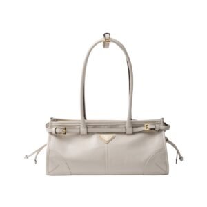 Mittelgroße Lederhandtasche mit Griff 12.5 cm