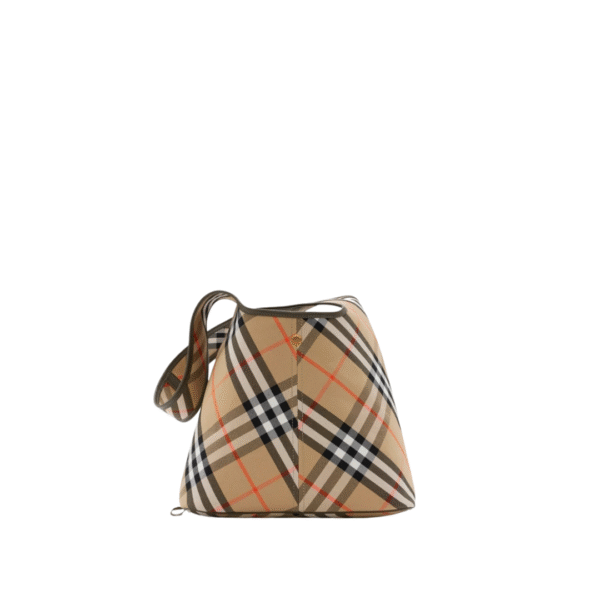 Kleine Karo Schultertasche in Sand 26 cm - Image 2