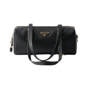 Mittelgroße Lederhandtasche mit Griff 12.5 cm