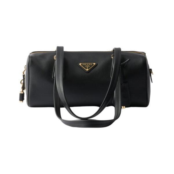 Mittelgroße Lederhandtasche mit Griff 12.5 cm