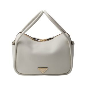Lederhandtasche in Weiß 18 cm