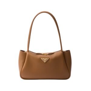 Lederschultertasche in Karamell 16 cm