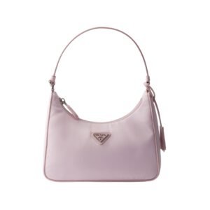 Re-Nylon-und Saffiano in Alabasterrosa 17 cm