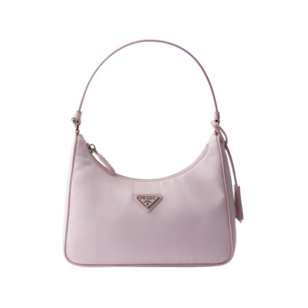 Re-Nylon-und Saffiano in Alabasterrosa 17 cm