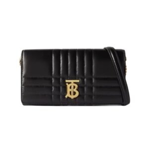 Ladies Lola Geldbörse mit Riemen Schwarz 23 cm