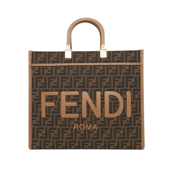 Braune FF Stoff-Shoppingtasche 31 cm
