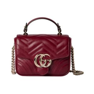 GG Marmont Mini-Tote-Tasche Rosso Ancora Rot 17 cm