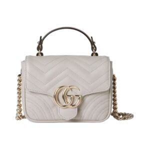 GG Marmont Mini-Tote Hellgrau 17 cm