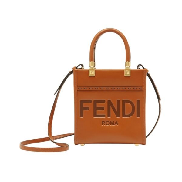 Mini braune Ledertasche 17.5 cm
