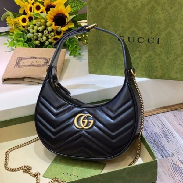 GG Marmont Half-Moon Schwarz 21 cm - Image 2