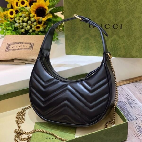 GG Marmont Half-Moon Schwarz 21 cm - Image 3