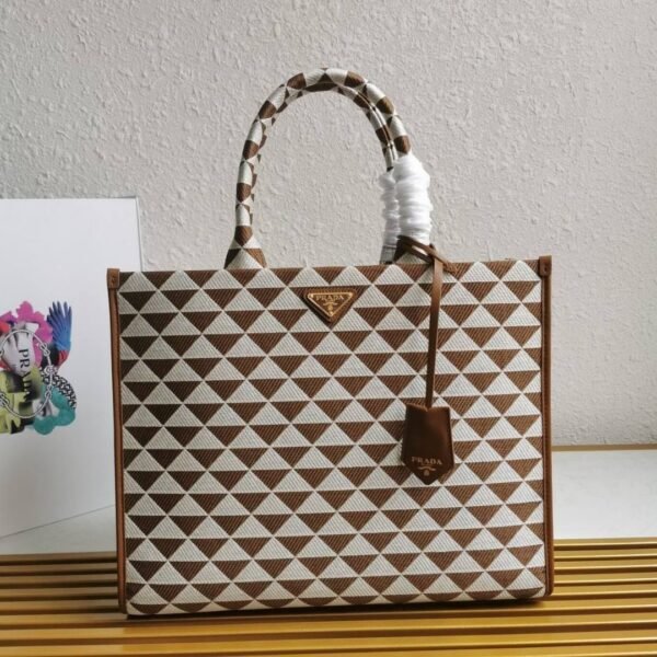 Symbole Embroidered Tote Kaffee 39 cm - Image 4