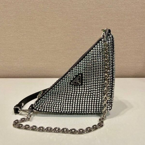 Saffiano Triangle With Crystals 25 cm - Image 2