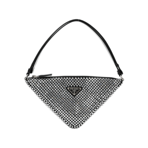 Saffiano Triangle With Crystals 25 cm