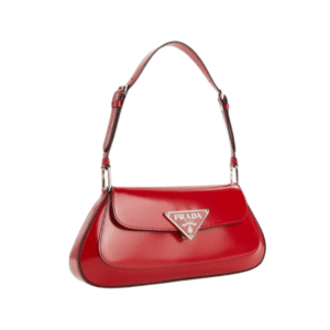 Leder-Schultertasche Rot 24 cm