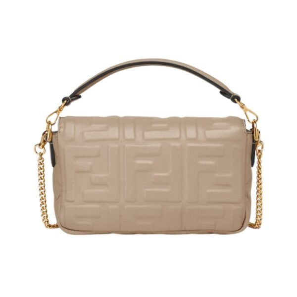 Ledertasche aus Nappaleder in Taupefarbe 13 cm - Image 2