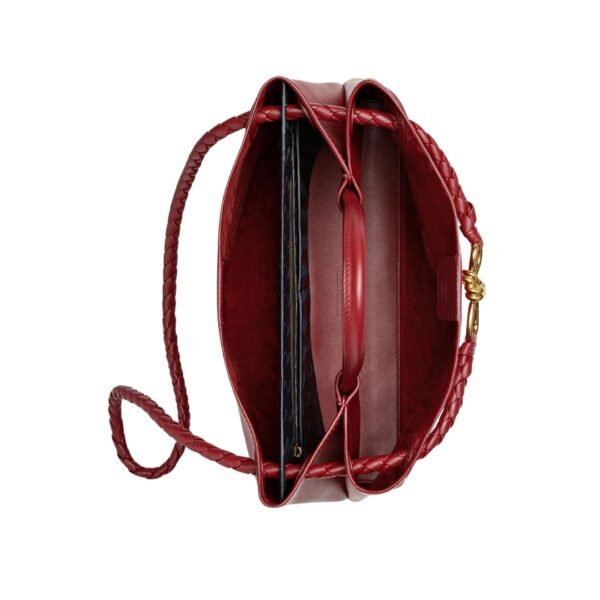 Top-Griff-Tasche aus seidigem Kalbsleder in Rosenholz 25 cm - Image 3