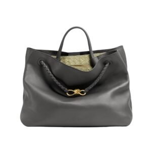 Große Andiamo Top-Griff-Tasche aus seidigem Kalbsleder in Lapilli 25 cm