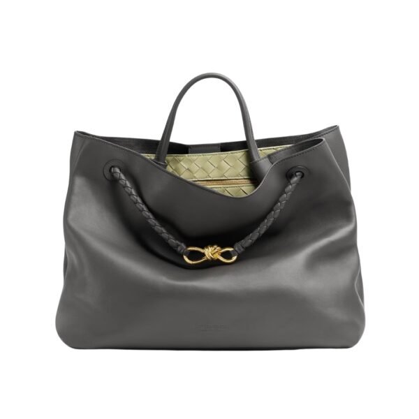 Große Andiamo Top-Griff-Tasche aus seidigem Kalbsleder in Lapilli 25 cm