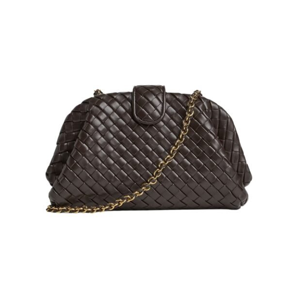 Lauren 1980 Clutch aus gepolstertem Intrecciato-Leder in Fondant 15 cm