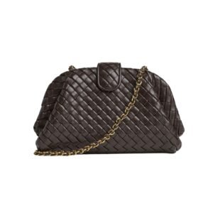 Lauren 1980 Clutch aus gepolstertem Intrecciato-Leder in Fondant 16.5 cm