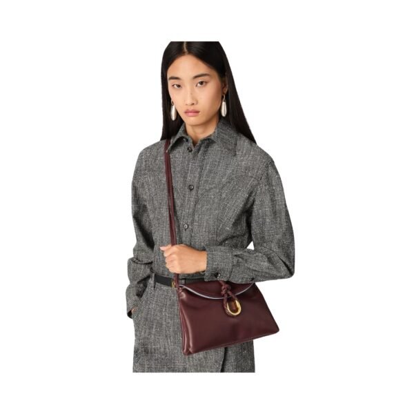 Crossbody-Tasche aus glattem Krappbraun 18.5 cm - Image 3