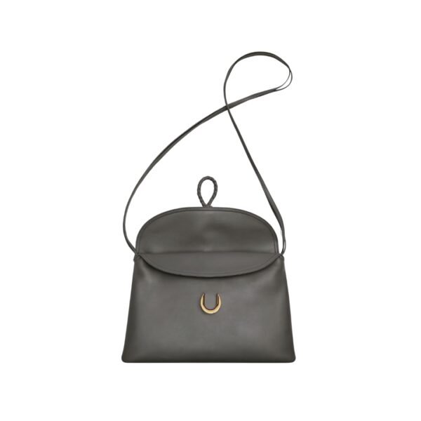 Crossbody-Tasche aus glattem Kalbsleder in Lapilli 23 cm - Image 2