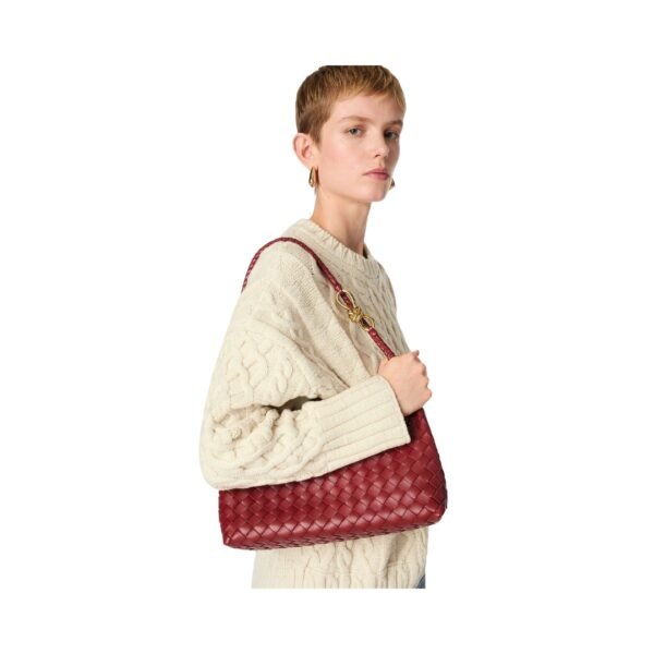 Top-Griff-Tasche mit verlängertem Griff in Rosenholz 18 cm - Image 3