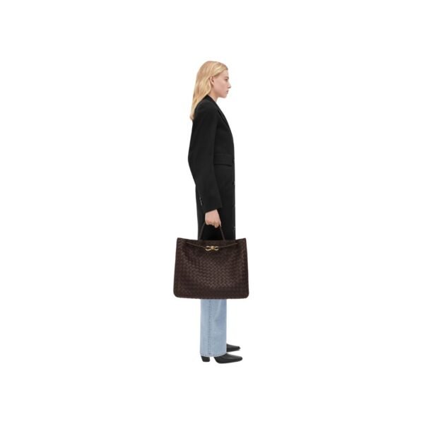 Top-Griff-Tasche aus geschmeidigem Intrecciato-Leder in Fondant 35 cm - Image 3