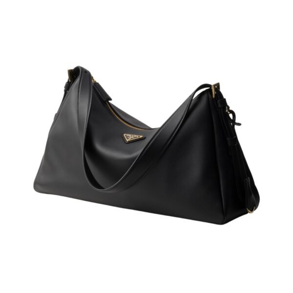 Aimée große Lederschultertasche in Schwarz 23cm - Image 2