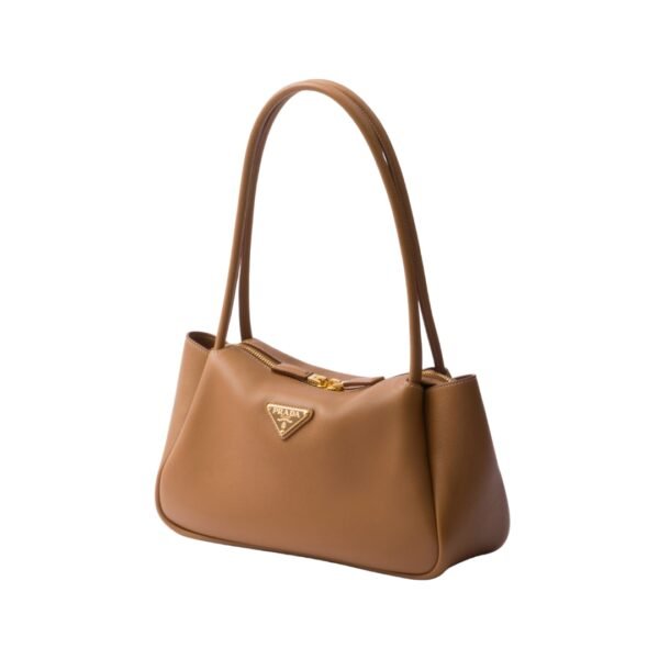 Lederschultertasche in Karamell 16 cm - Image 2