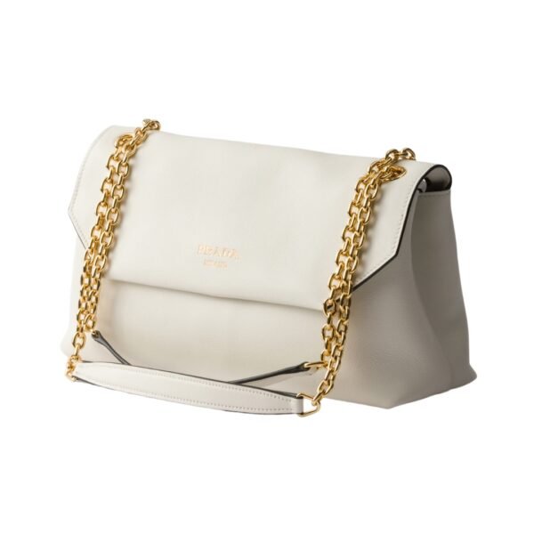 Doux mittelgroße Ledertasche Weiß 16cm - Image 2