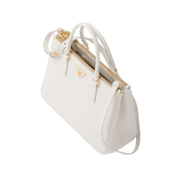 Große Galleria Saffiano-Ledertasche Weiß 24 cm - Image 2