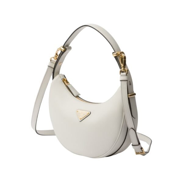 Weiße kleine Lederschultertasche 18.5 cm - Image 2