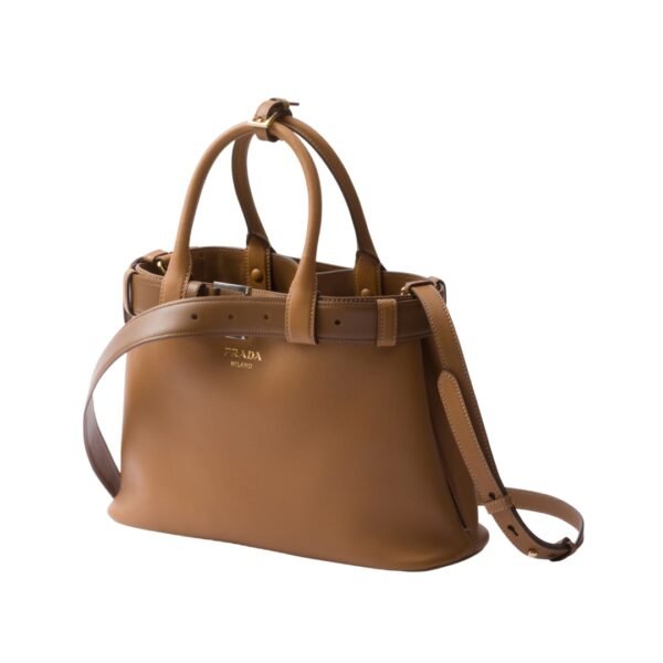 Buckle kleine Lederhandtasche Karamell 23cm - Image 2