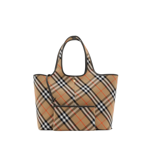 Mittelgroße Karomuster Tasche 46 cm