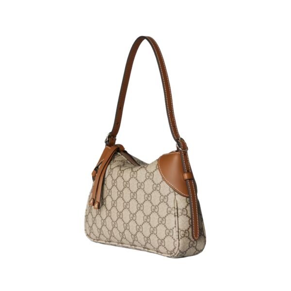 GG Emblem Schultertasche Dunkelbraun 24.5 cm - Image 2