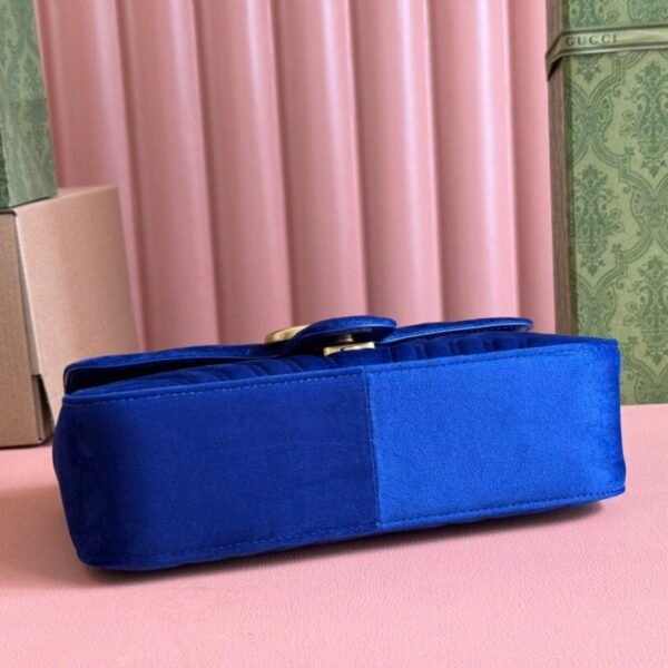 GG Marmont Velvet Blau 26 cm - Image 5