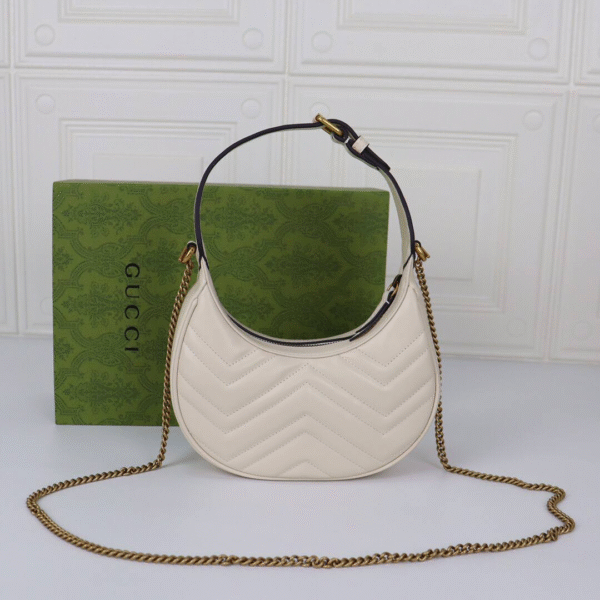 GG Marmont Half-Moon Creme 21 cm - Image 3